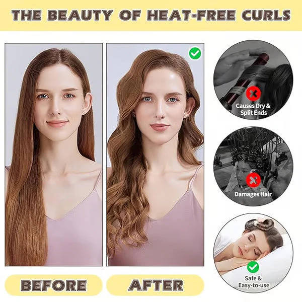 1 + 2 Free - Satin Smooth Curlers - Get effortless curls without heat damage - Image 3