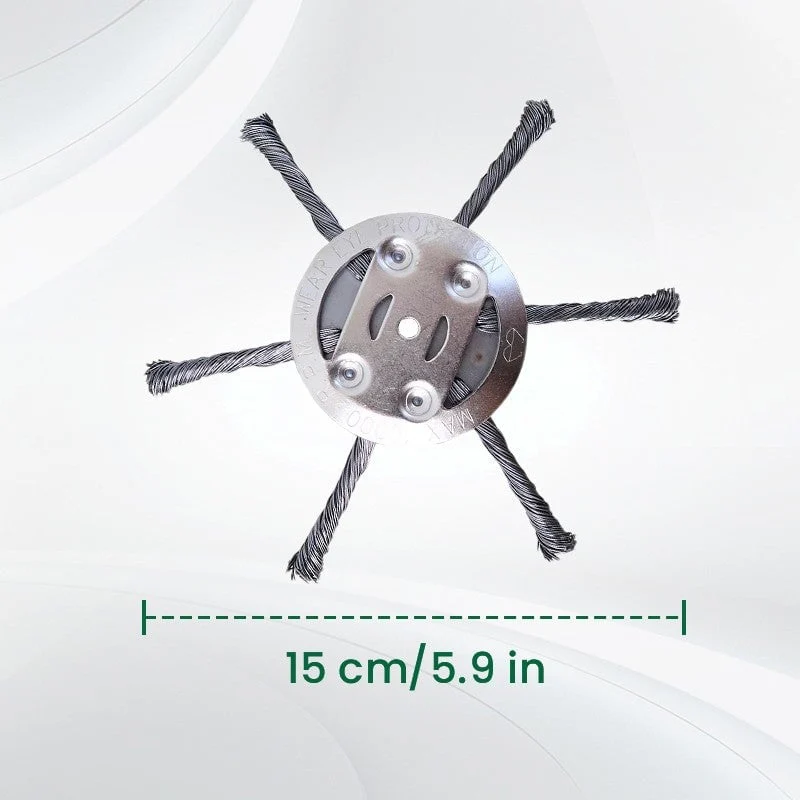 6-Inch Steel Wire Brush Cutter Trimmer Head - Universal Fit Weed Wacker Attachment - 1+1 FREE - Image 10