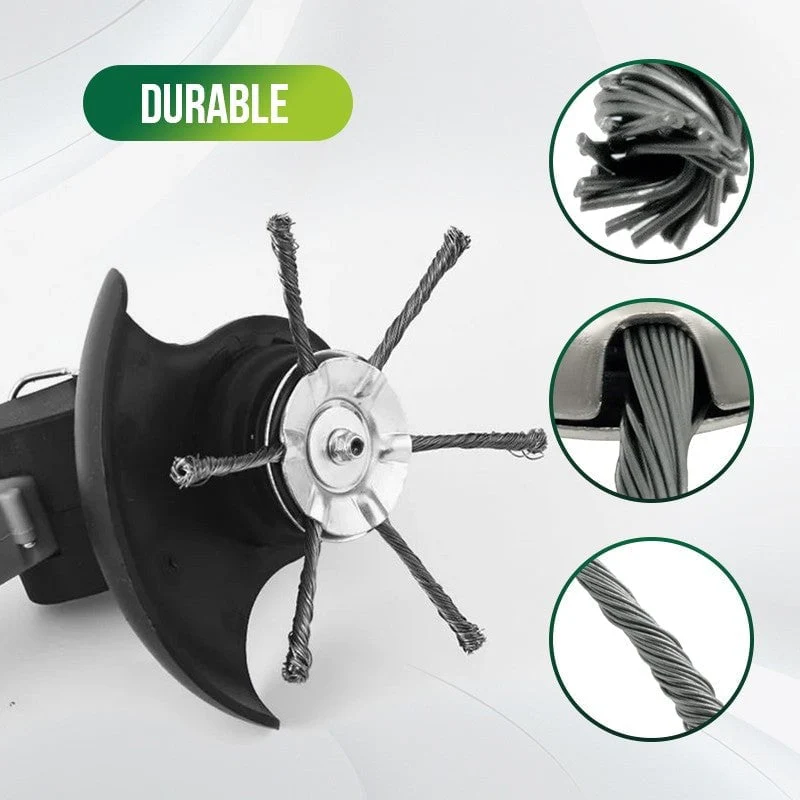 6-Inch Steel Wire Brush Cutter Trimmer Head - Universal Fit Weed Wacker Attachment - 1+1 FREE - Image 7