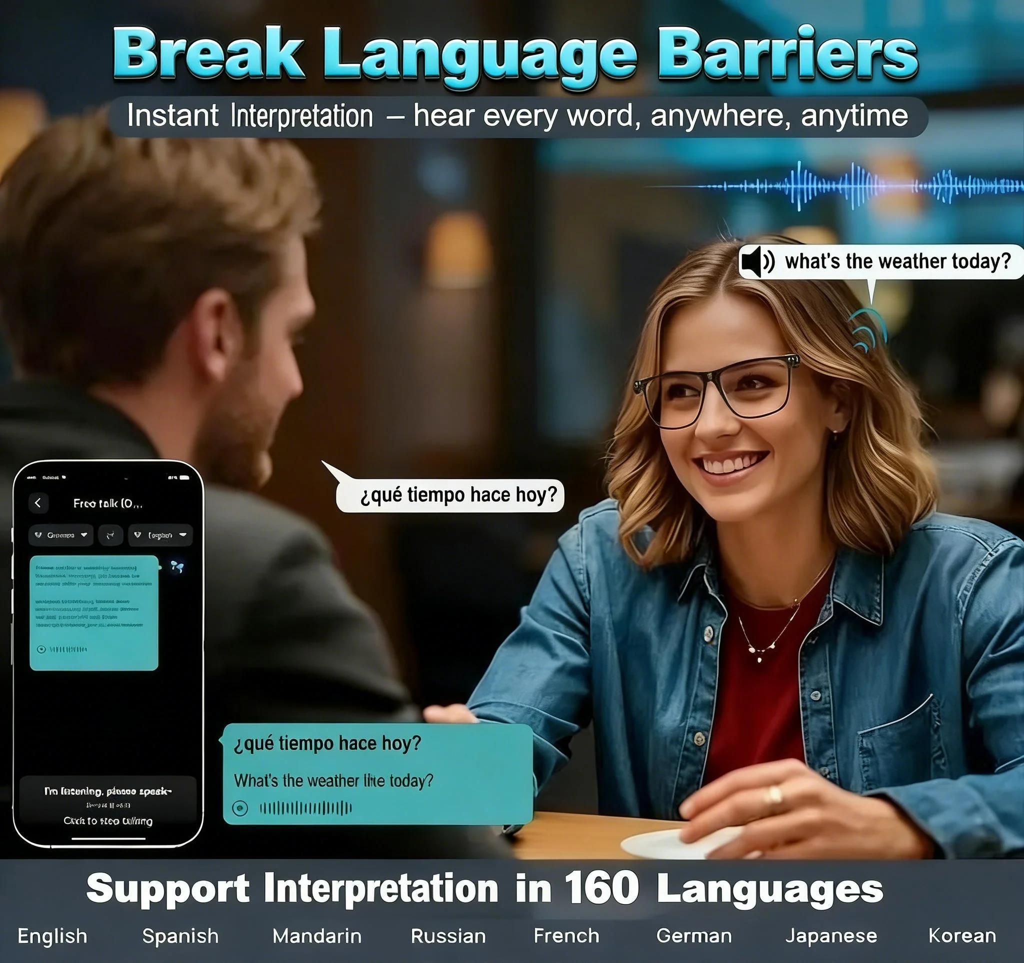 AI Interpretation Smart Glasses - Speak 160 Languages & AI Chat + 50% OFF - Image 9
