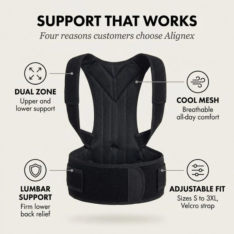 Alignex™ – Dual-Zone Back & Posture Support Brace for Men & Women + 50% OFF - Image 3