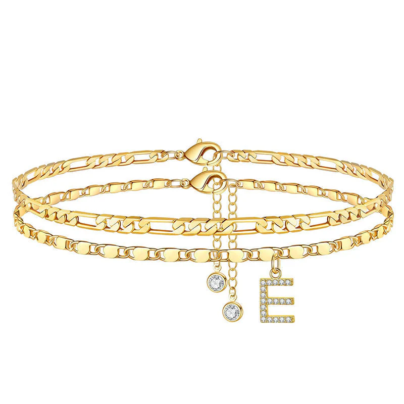 Avienne™ – Layered Gold Initial Anklet with Rhinestone Charm + 1+1 FREE - Image 13