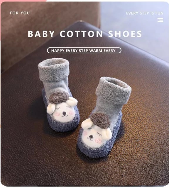 Baby Cartoon Plush Cotton Toddler Shoes – Keep Little Feet Warm, Safe & Adorable – 50% OFF - Image 3
