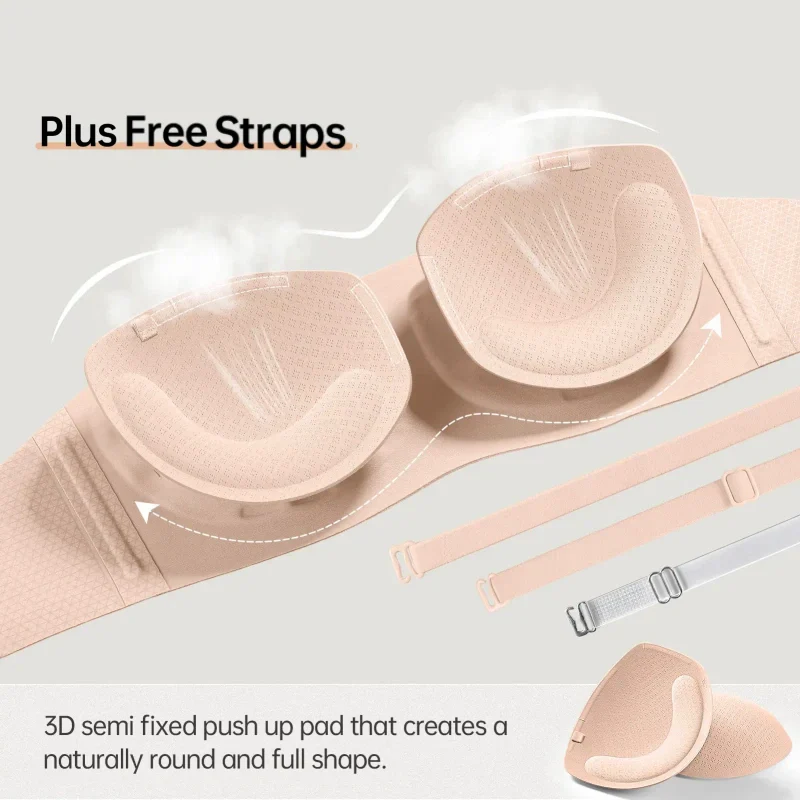 Bareli™ – Invisible Push-Up Strapless Bandeau Bra with Anti-Slip Grip + 50% OFF - Image 2