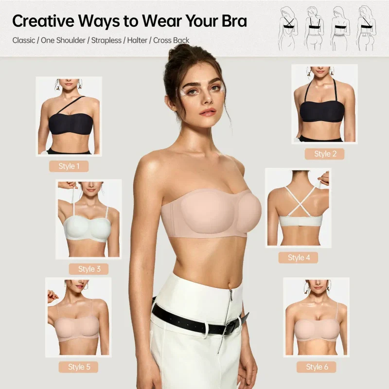 Bareli™ – Invisible Push-Up Strapless Bandeau Bra with Anti-Slip Grip + 50% OFF - Image 3