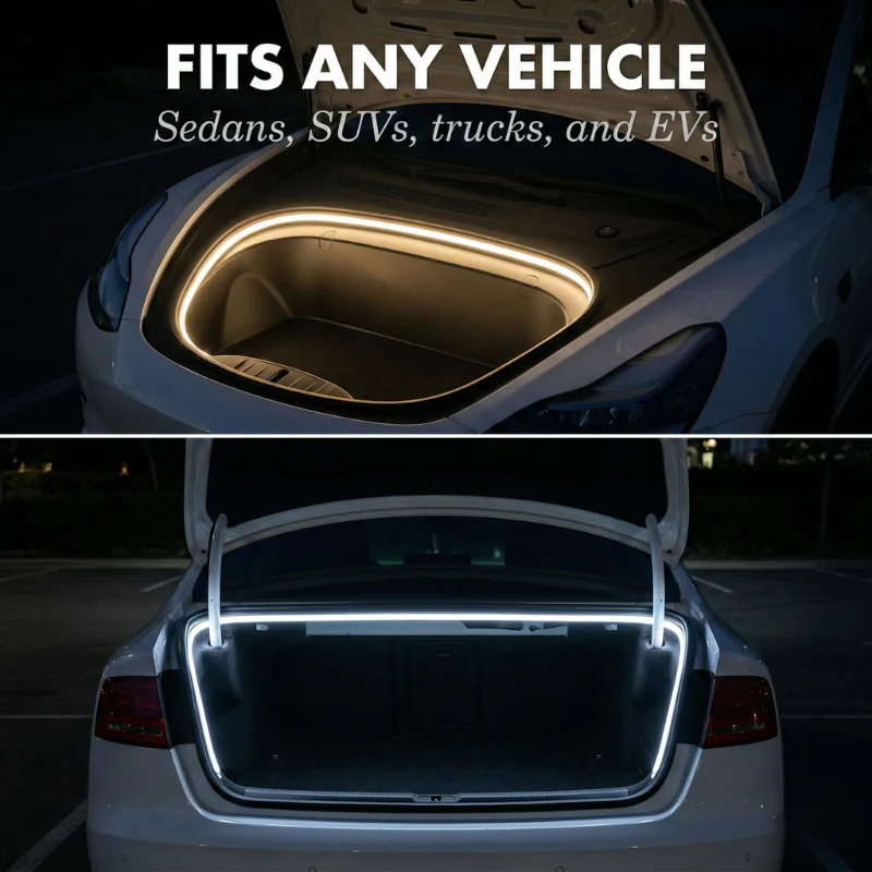 Bayvolt™ – Trimmable LED Strip for Car Trunk, IP65 Waterproof, Warm & Cool White + 50% OFF - Image 3