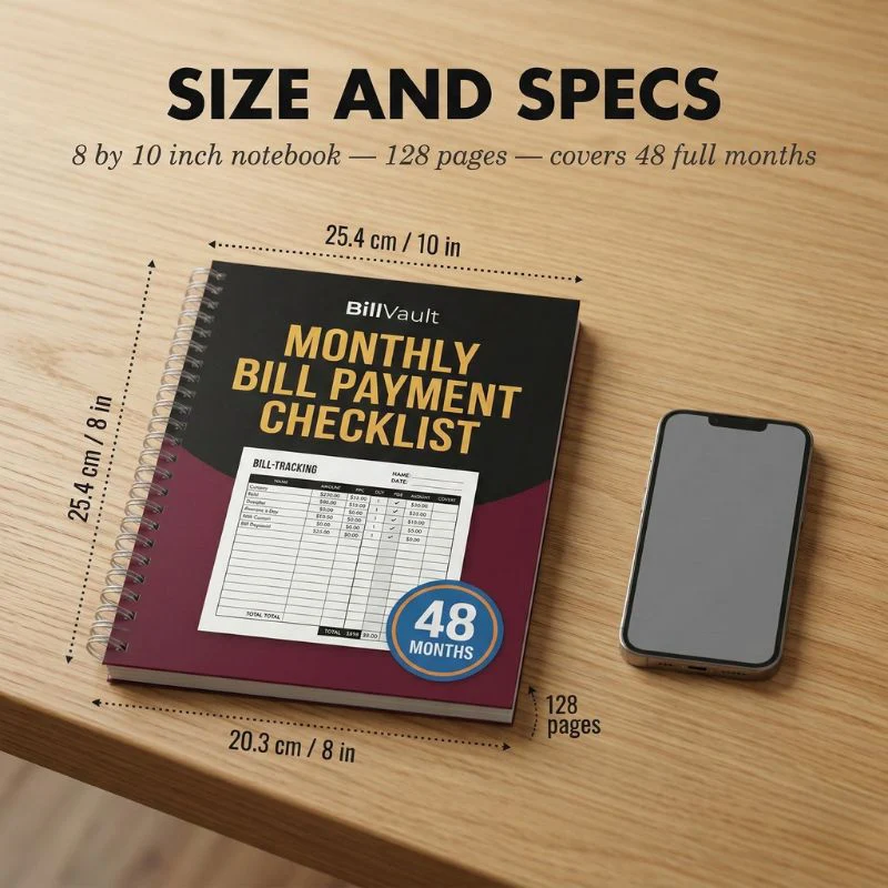 BillVault™ – 48-Month Bill Payment Tracker & Monthly Budget Organizer + 50% OFF - Image 6