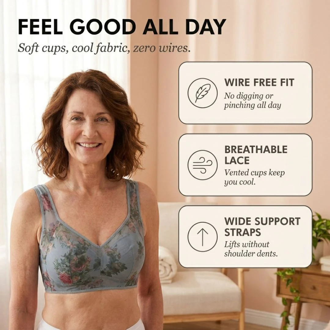 Bloomere™ – Wire-Free Lace Comfort Bra with Buttonless Pull-On Design + 50% OFF - Image 4