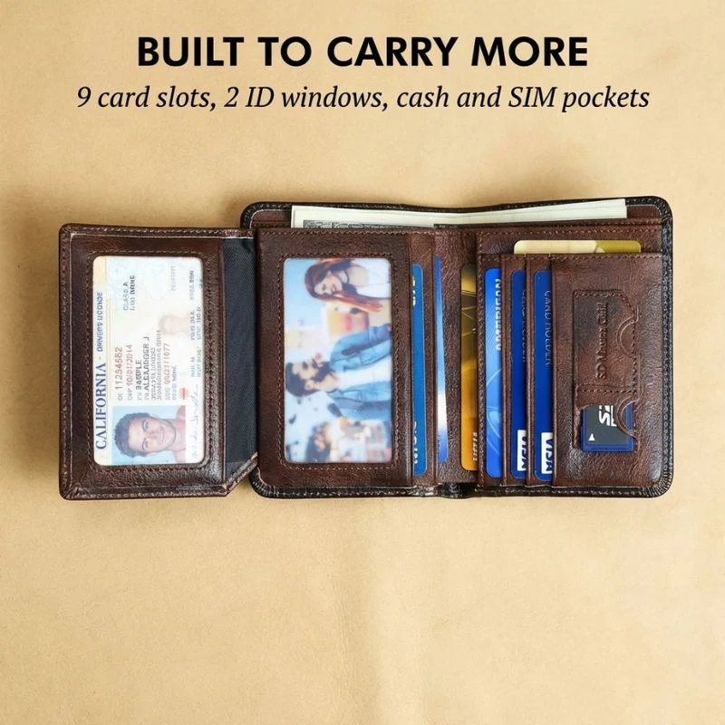 Burnish™ – Genuine Leather RFID Blocking Bifold & Trifold Wallet for Men + 50% OFF - Image 3