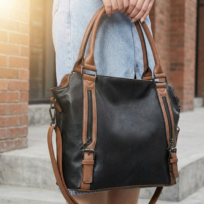 Carvelle™ – Large 3-Way Carry PU Leather Tote Bag for Women + 50% OFF - Image 2