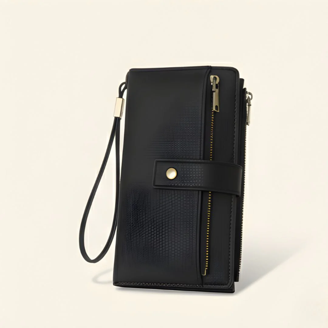 Clasp™ – RFID Blocking Retro Color-Block Women's Tri-fold Wristlet Wallet + 50% OFF - Image 9