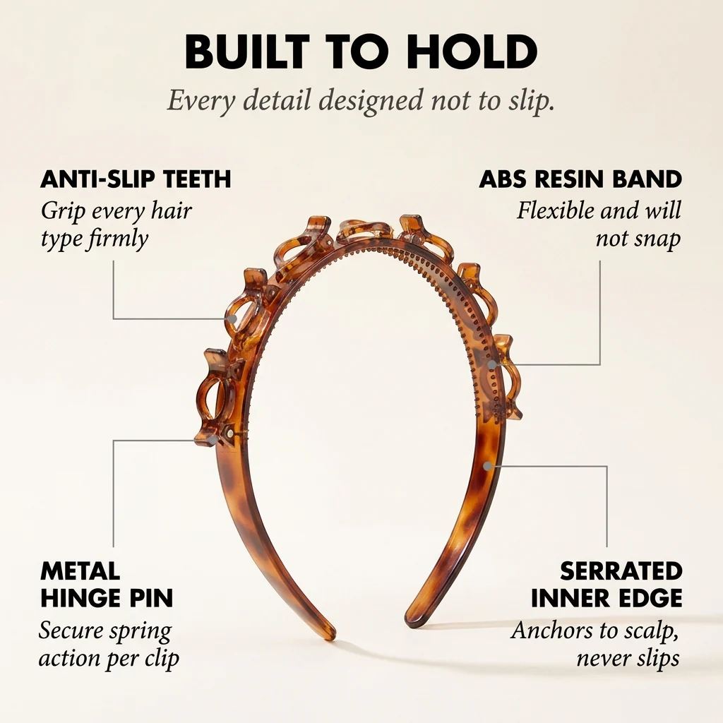 Coilbrook™ – 8-Clip Anti-Slip Weave Headband for Instant Braided Styles +  1+1 FREE - Image 3