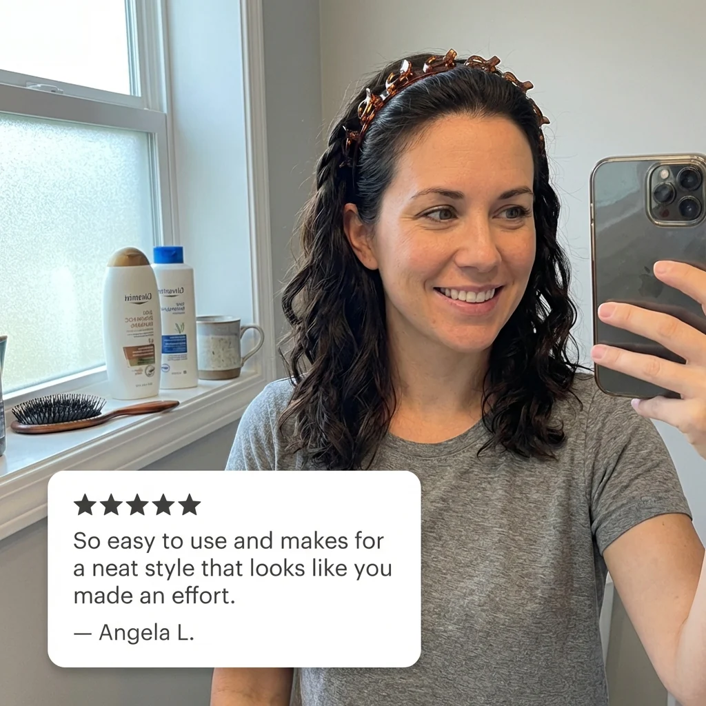 Coilbrook™ – 8-Clip Anti-Slip Weave Headband for Instant Braided Styles +  1+1 FREE - Image 5