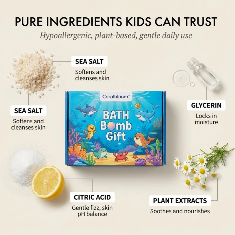 Coralbloom™ – Kids Bath Bomb Gift Set with Surprise Sea Animal Toys, 12-Pack + 50% OFF - Image 3