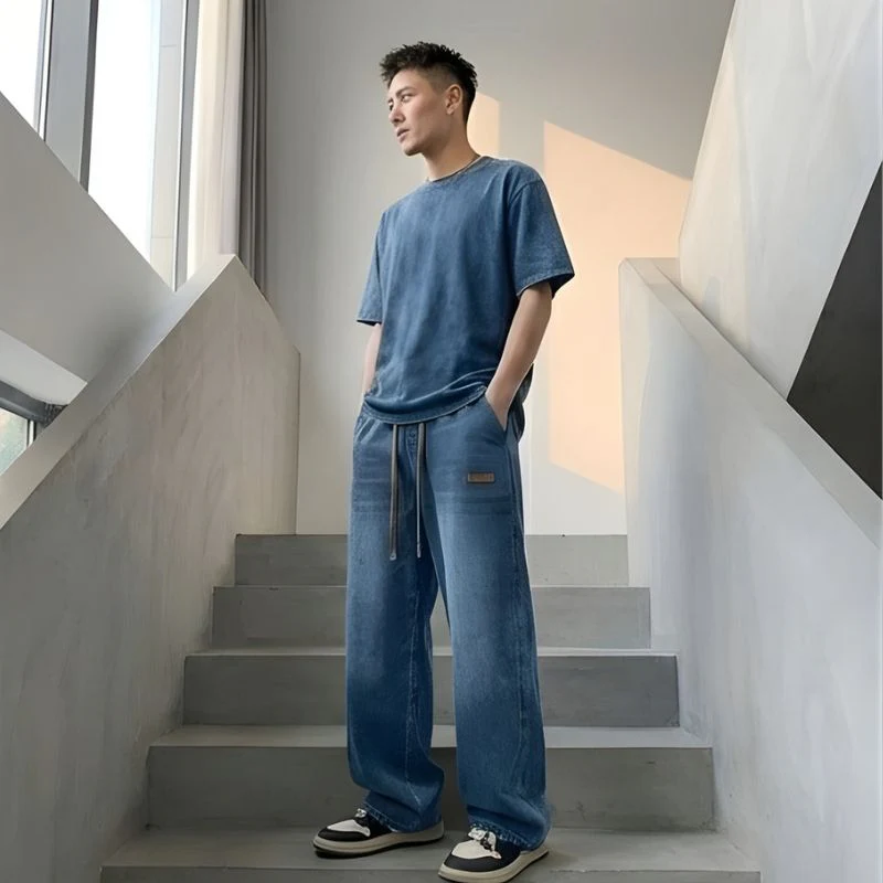 Cresvik™ – Wide-Leg Drawstring Baggy Jeans for Men + 50% OFF - Image 7