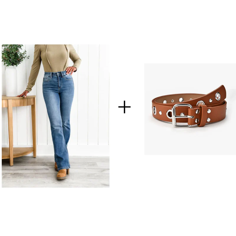 Curvelle™ – High-Stretch Tummy Control Bootcut Jeans + 50% OFF - Image 35