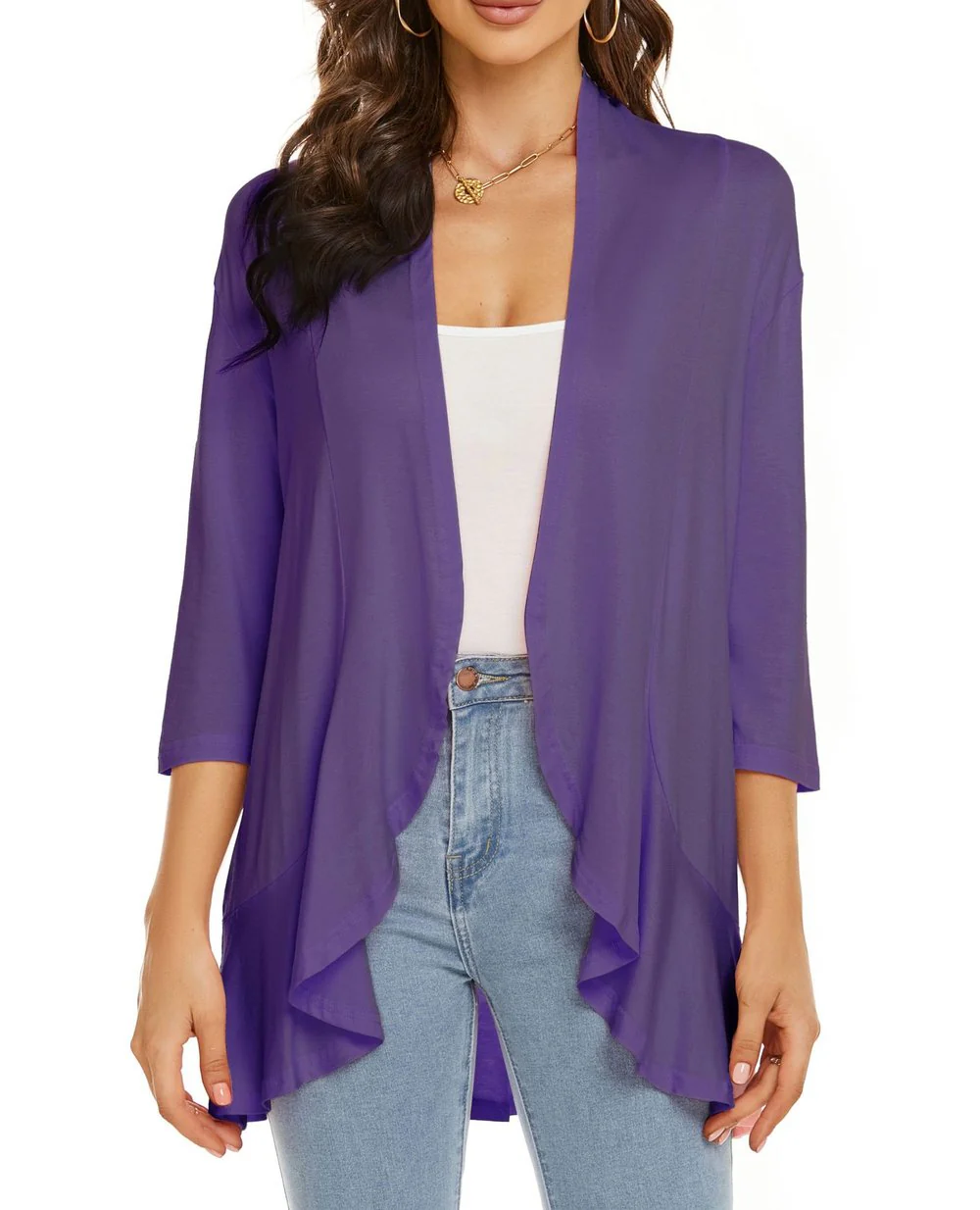 Drapelle™ – Lightweight Draped Open-Front Ruffle Cardigan + 50% OFF - Image 16