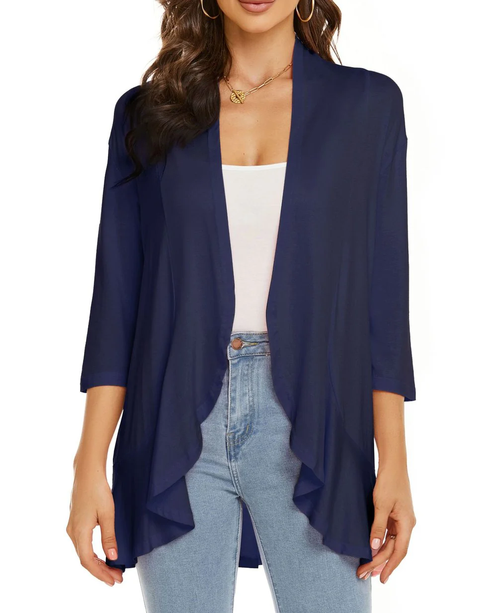Drapelle™ – Lightweight Draped Open-Front Ruffle Cardigan + 50% OFF - Image 17