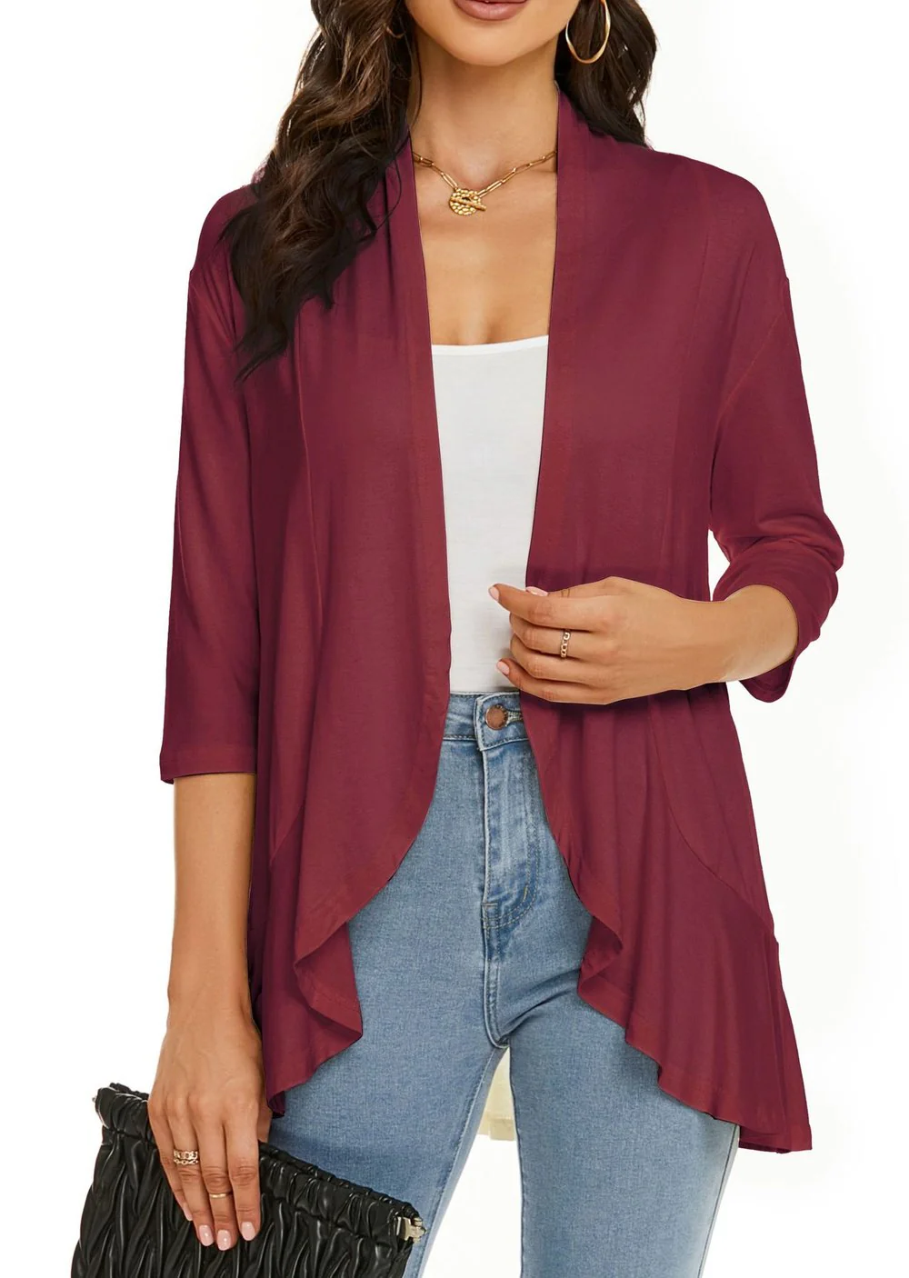Drapelle™ – Lightweight Draped Open-Front Ruffle Cardigan + 50% OFF - Image 3