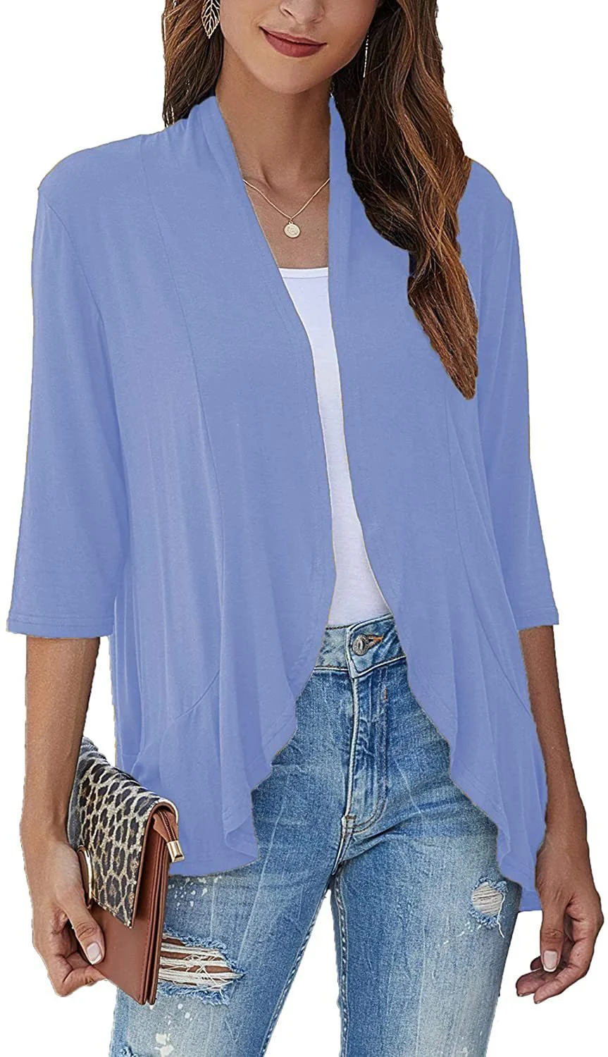 Drapelle™ – Lightweight Draped Open-Front Ruffle Cardigan + 50% OFF - Image 7