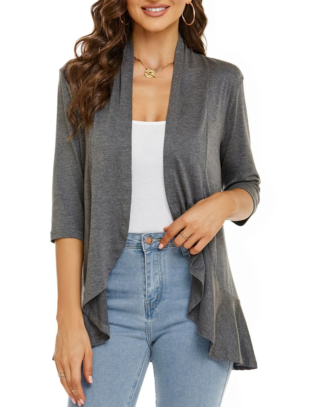 Drapelle™ – Lightweight Draped Open-Front Ruffle Cardigan + 50% OFF - Image 8