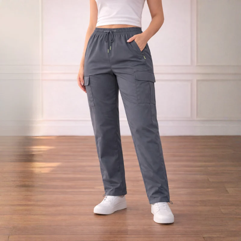 Drifthem™ – Lightweight Cargo Pants with Zipper Pocket, Drawstring Waist, Wide-Leg Fit – 2-Pack Women's Pants + 50% OFF - Image 7