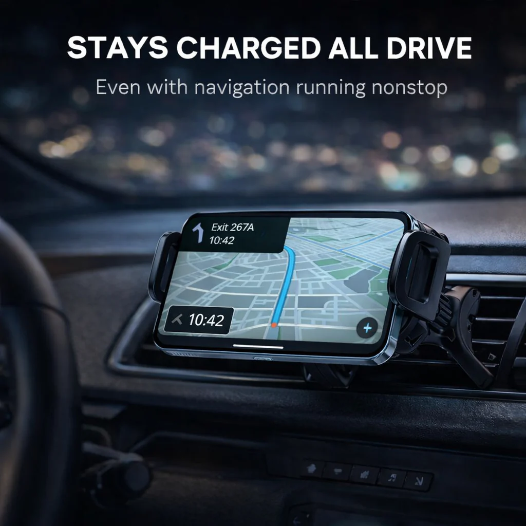 Drivolt™ – 15W Dual-Coil Wireless Fast Charging Auto-Clamping Car Phone Mount + 50% OFF - Image 3