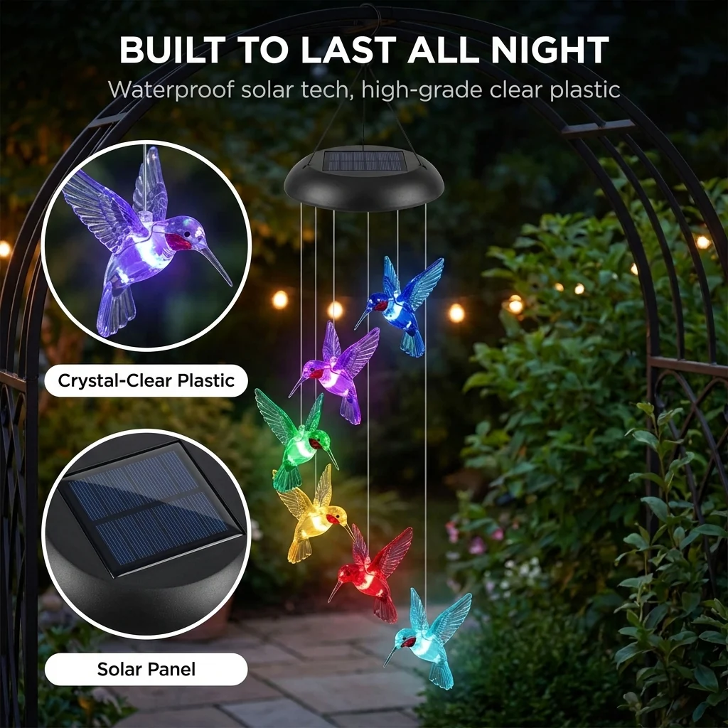 Duskcroft™ – Solar Hummingbird Color-Changing LED Garden Light + 50% OFF - Image 4