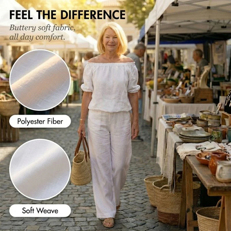 Easewick™ – Convertible Drawstring Top & Wide-Leg Pants 2-Piece Set + 50% OFF - Image 5