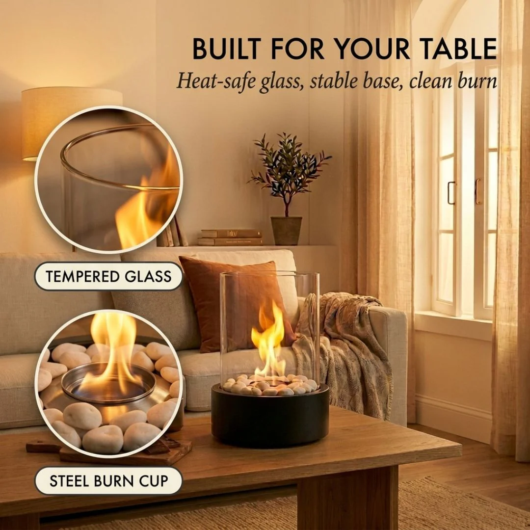 Emberly™ – Smokeless Glass Tabletop Fire Pit for Indoor & Outdoor Ambiance + 50% OFF - Image 3