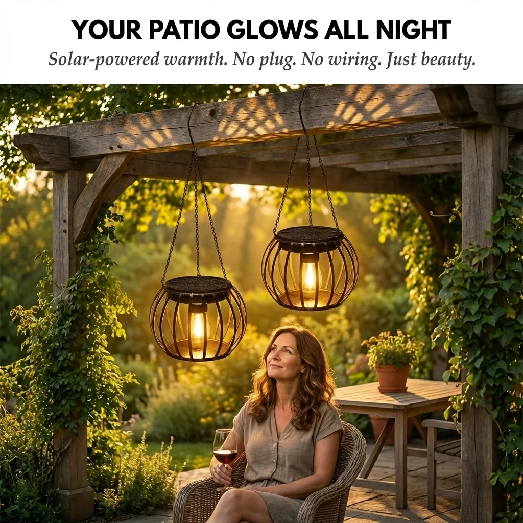 Emberveil™ – Retro Metal Mesh Solar Hanging Lanterns (2-Pack) + 50% OFF - Image 2