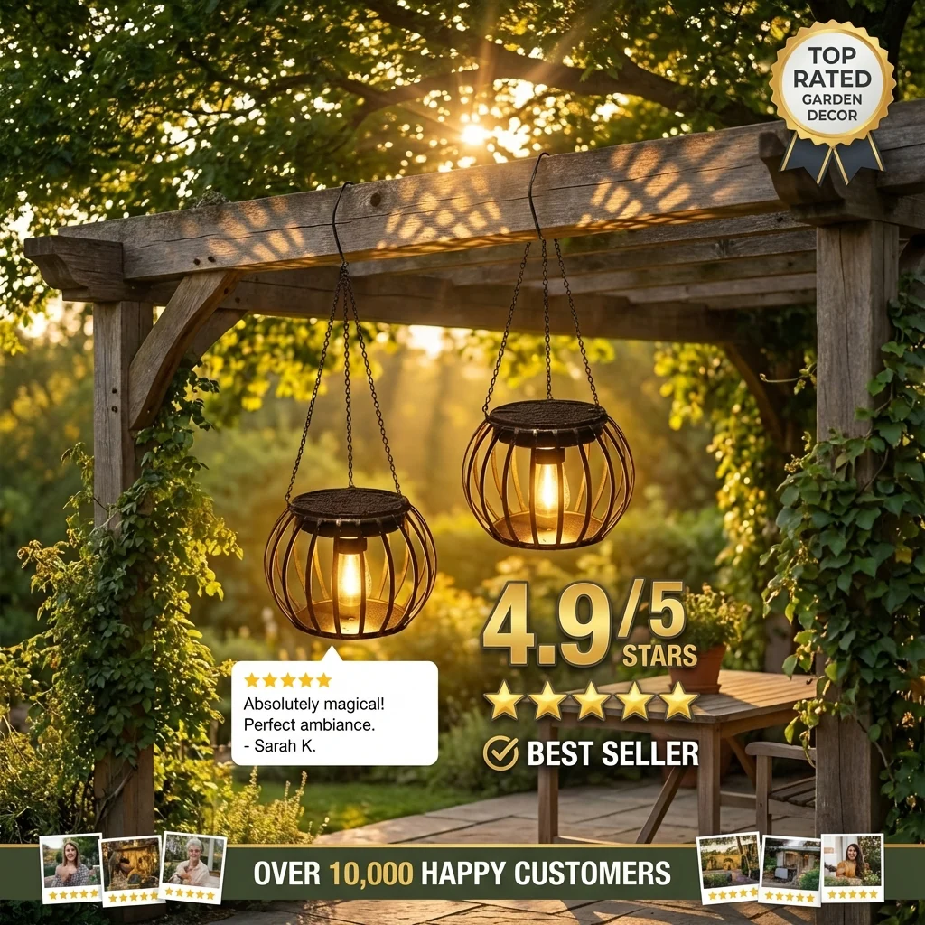 Emberveil™ – Retro Metal Mesh Solar Hanging Lanterns (2-Pack) + 50% OFF - Image 5