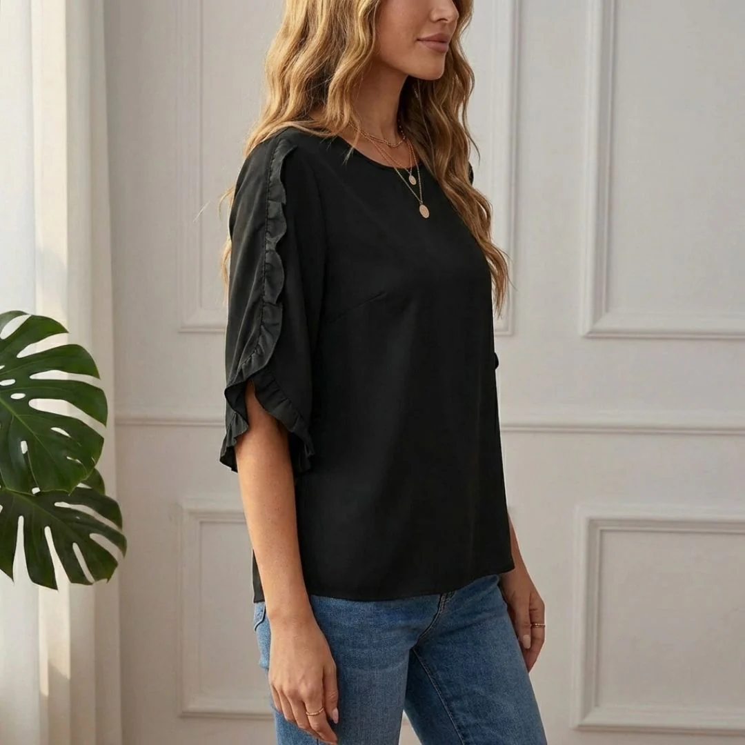 Fleurette™ – Ruffle Sleeve 3/4 Blouse for Women | Relaxed Fit | + 50% OFF - Image 2