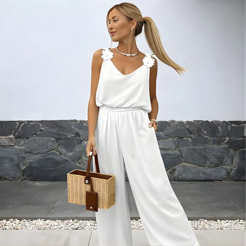 Fleurova™ – Floral Strap Wide-Leg Sleeveless Jumpsuit for Women + 50% OFF - Image 10