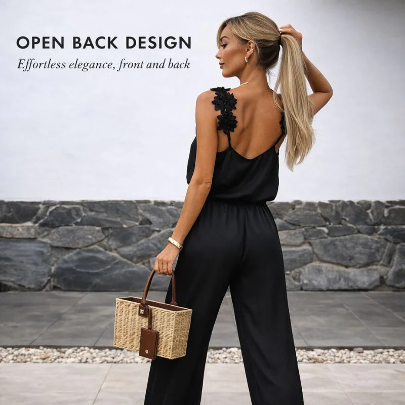 Fleurova™ – Floral Strap Wide-Leg Sleeveless Jumpsuit for Women + 50% OFF - Image 3