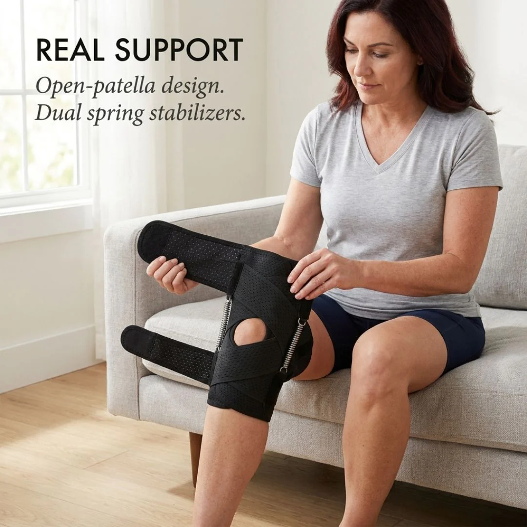 FlexAnchor™ – Open-Patella Knee Brace with V-Strap Support & Spring Stabilizers + 50% OFF - Image 2