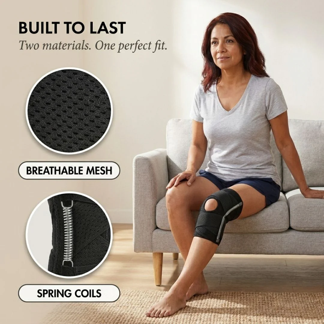 FlexAnchor™ – Open-Patella Knee Brace with V-Strap Support & Spring Stabilizers + 50% OFF - Image 4