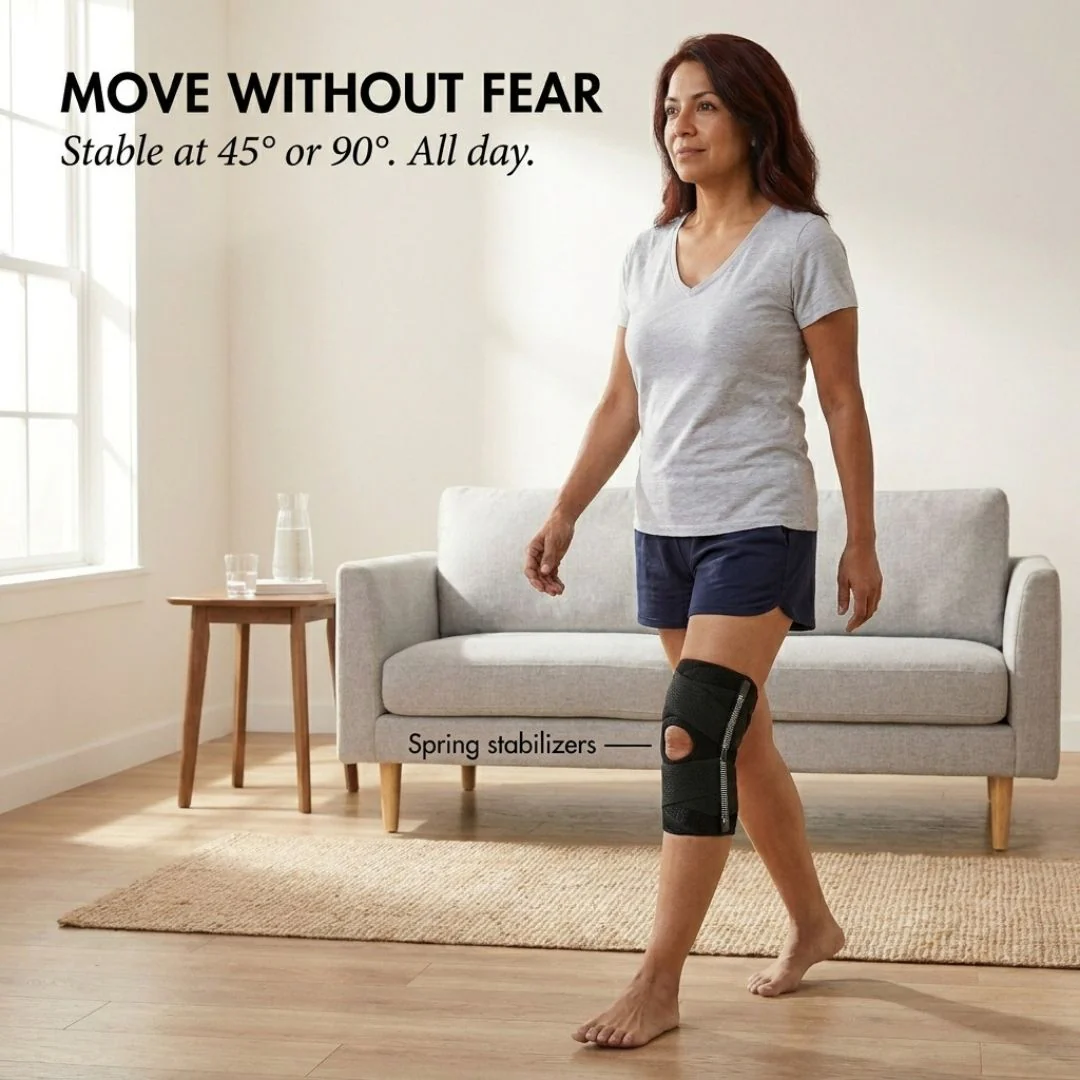 FlexAnchor™ – Open-Patella Knee Brace with V-Strap Support & Spring Stabilizers + 50% OFF - Image 5