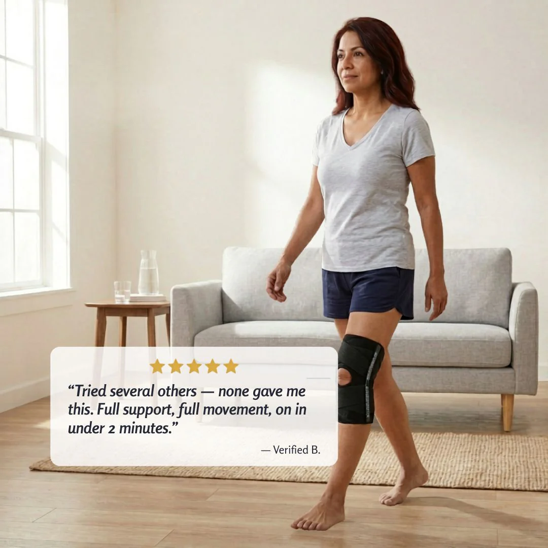 FlexAnchor™ – Open-Patella Knee Brace with V-Strap Support & Spring Stabilizers + 50% OFF - Image 7