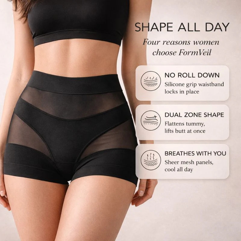FormVeil™ – High Waist Tummy Control & Butt Lifter Shaping Shorts + 50% OFF - Image 3