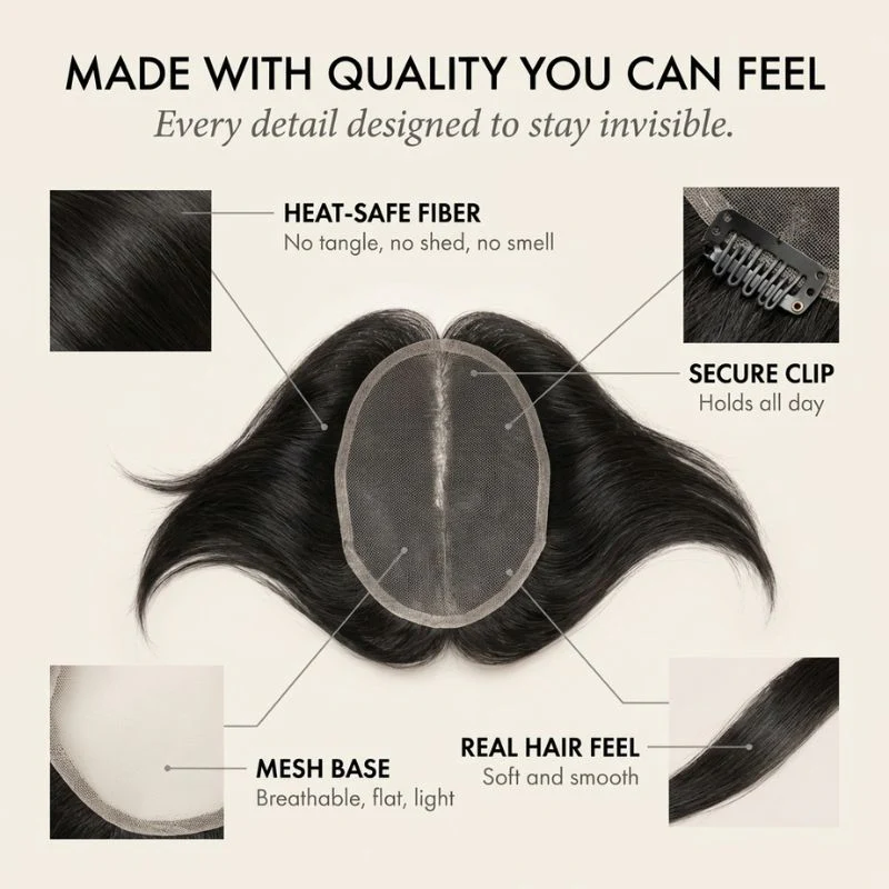 Frinelle™ – Natural Bangs & Volume Crown Hairpiece + 50% OFF - Image 3