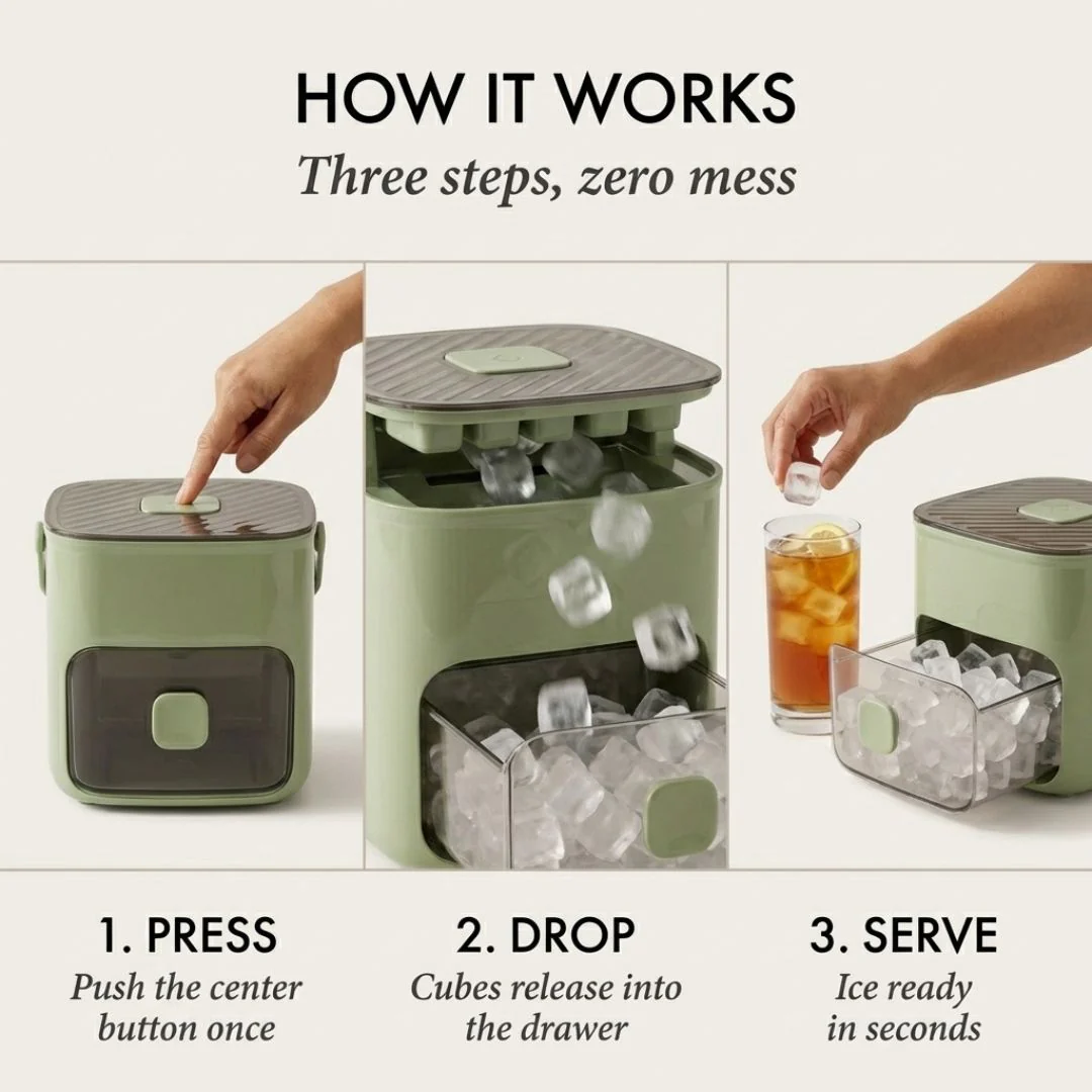 Frostwell™ – One-Touch Release Ice Cube Tray with Lid & Storage Bin + 50% OFF - Image 7