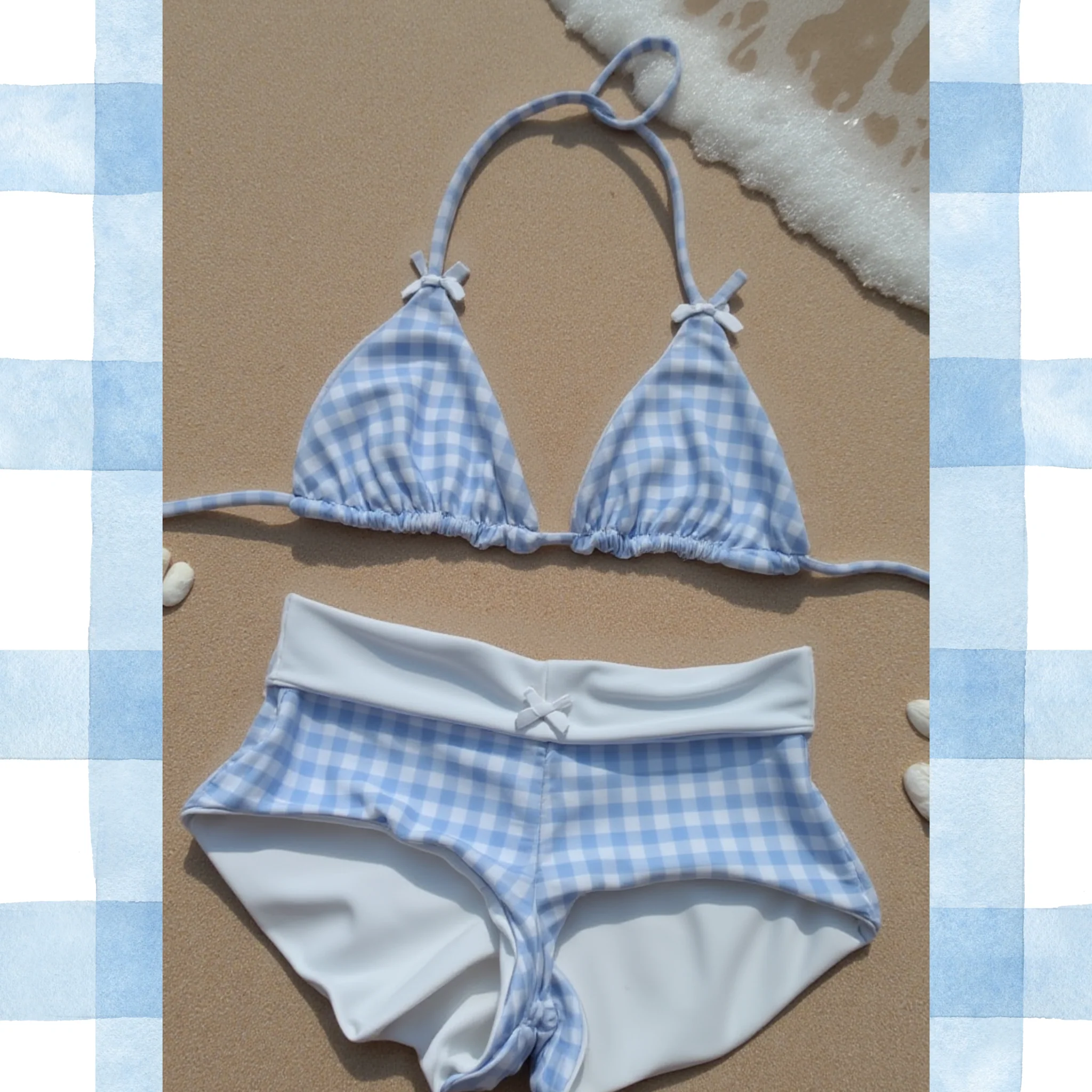 SunnyCharm 2-Piece Bikini Set – Vintage Flair Meets Everyday Comfort - 50% OFF - Image 3