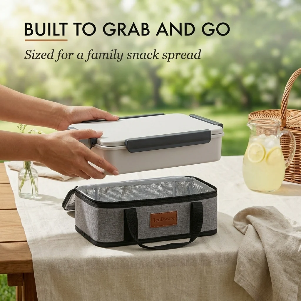 Grazely™ – Insulated Chilled Snack Box with Ice Pack, Carrier & 10 Compartments + 50% OFF - Image 2