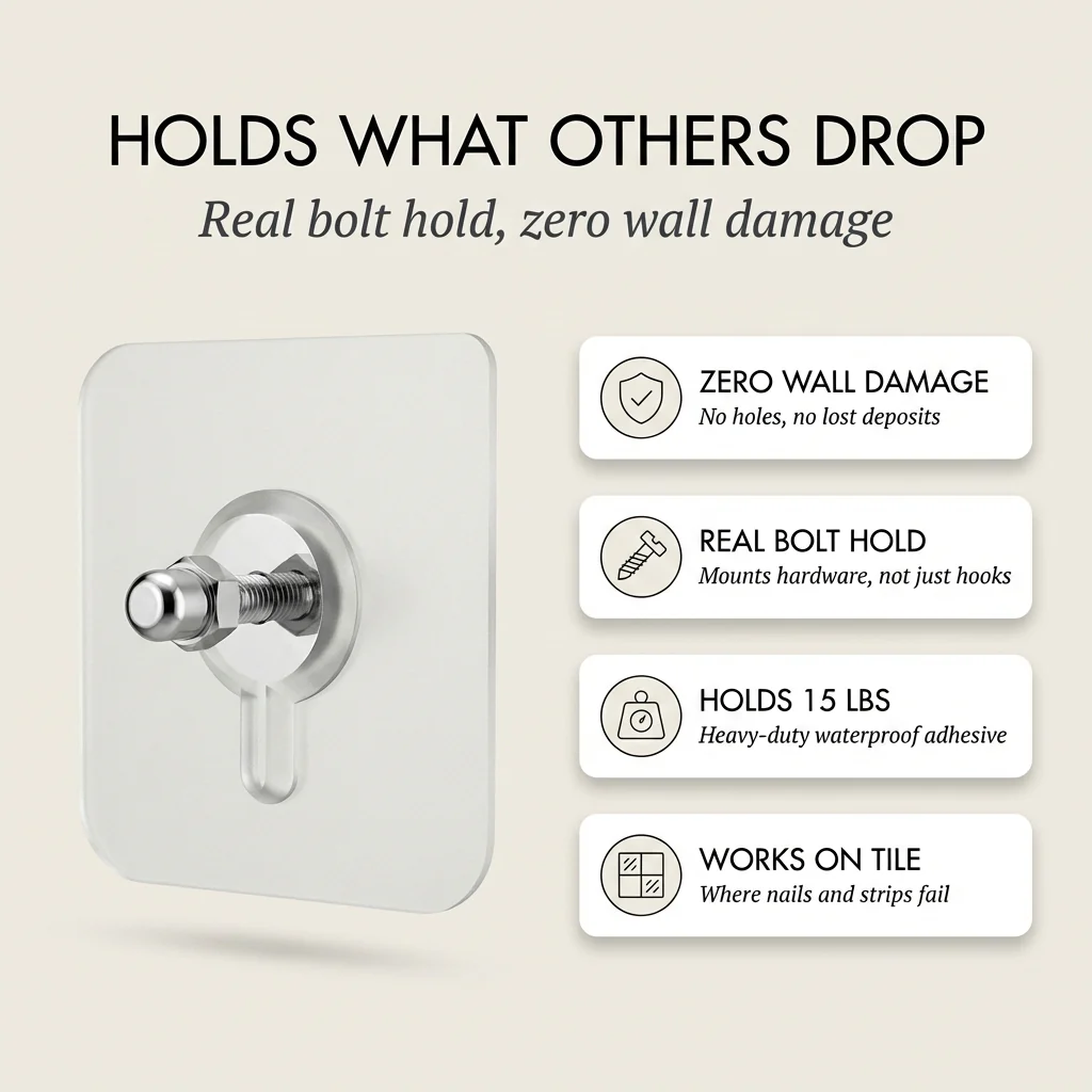 Gripholt™ – No-Drill Adhesive Screw Mount Wall Stickers + 50% OFF - Image 3