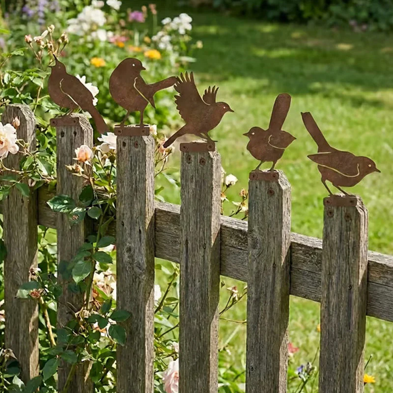 Hawthorne™ – Weathered Corten Steel Bird Silhouettes – Set of 5 Garden Decor + 50% OFF - Image 10
