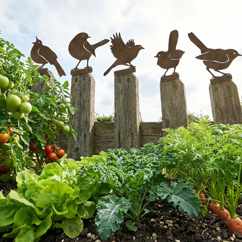 Hawthorne™ – Weathered Corten Steel Bird Silhouettes – Set of 5 Garden Decor + 50% OFF - Image 12