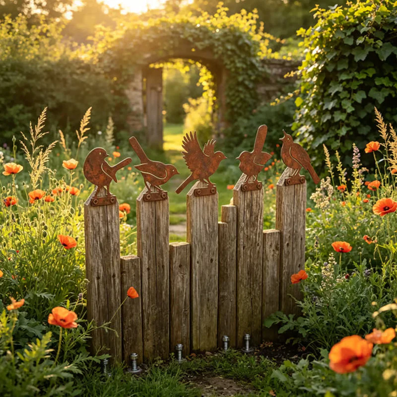 Hawthorne™ – Weathered Corten Steel Bird Silhouettes – Set of 5 Garden Decor + 50% OFF - Image 15