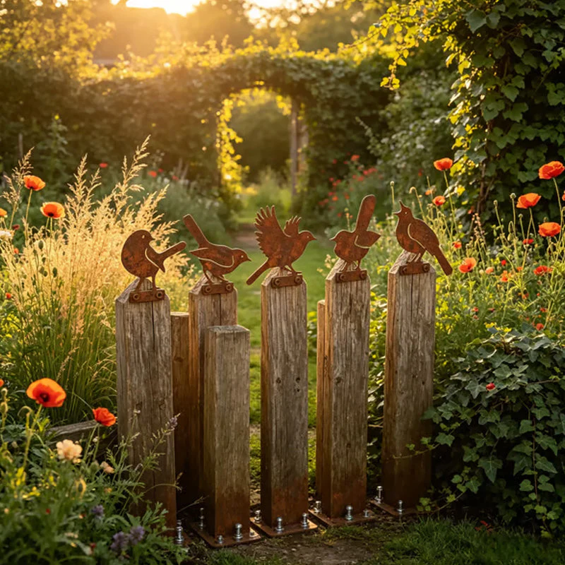 Hawthorne™ – Weathered Corten Steel Bird Silhouettes – Set of 5 Garden Decor + 50% OFF - Image 16