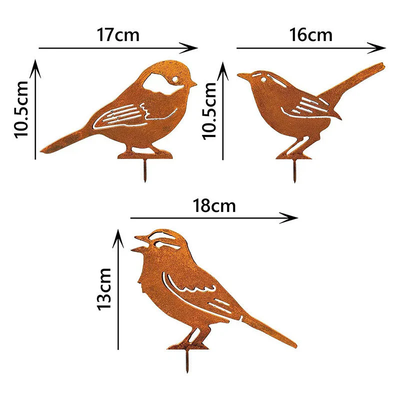 Hawthorne™ – Weathered Corten Steel Bird Silhouettes – Set of 5 Garden Decor + 50% OFF - Image 18